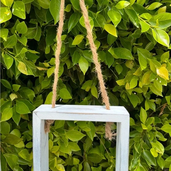 Handmade Hanging Square Floating Shelf | Rustic Wood Cube with Rope | Farmhouse - Picture 12 of 12